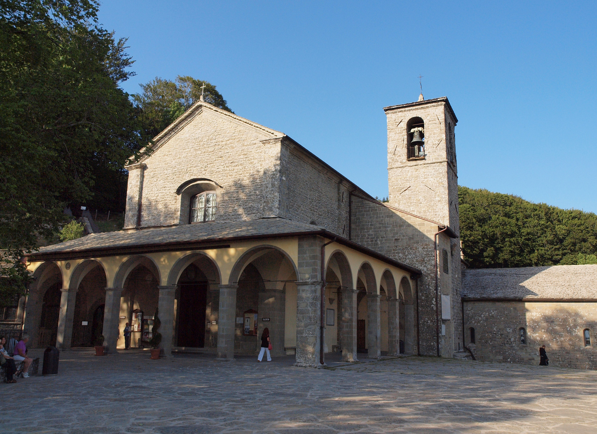 Facciata Santuario della Verna in Toscana